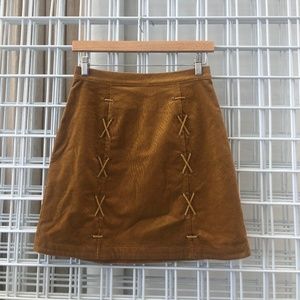 Lost + Wander Corduroy Tan Skirt
